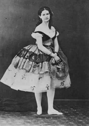 Maria Surovshchikova-Petipa, rosyjska tancerka baletowa, ok. 1861 r.