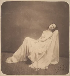 [Model siedzący, częściowo udrapowany], 1856-59.
