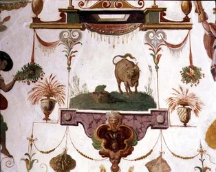 Fragment dekoracji „Studiolo” (Gabinet) Francesco de