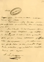 List Napoleona do Le Saucquera, urzędnika wojennego, 3 czerwca 1791, 1921.