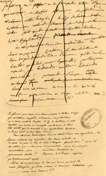 Wstępny szkic tekstu do umieszczenia w Le Moniteur Universel, 16 kwietnia 1801, 1921.