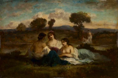 Kąpiący się, po 1847 (olej na desce)