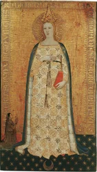 Vierge parturiente, dziewicze dziecko - Madonna del Parto (Madonna Poczęcia) - Nardo di Cione (czynna ok. 1346-1365). Tempera na panelu