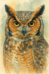 Portret puchacza wielkiego