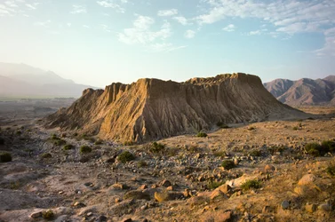 Piramida Moche Pampa Grande w dolinie Lambayeque w północnym Peru