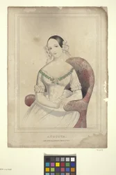 Augusta (litografia ręcznie kolorowana)