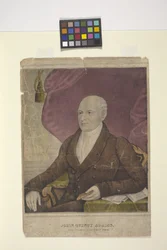 John Quincy Adams (litografia ręcznie kolorowana)