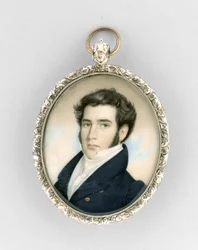 Portret mężczyzny, ok. 1825 (akwarela na kości słoniowej)