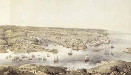 Sewastopol w całej swojej chwale, 1848, rytowany przez Day und Son, opublikowany 1857