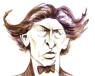 Ferruccio Busoni - kolorowa karykatura