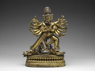 Shastradhara (nosiciel broni) Hewadżra, ok. 1930 r. 1531 (złocona miedź i pigment)