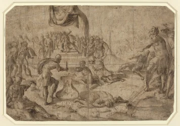 Scena poświęcenia (Gaius Mucius Scaevola?)