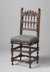 Rzeźbione krzesło, ok. 1620-50 (drewno)