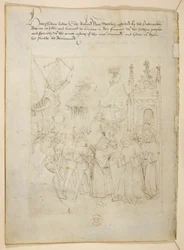 Bawełna Juliusz E. IV, art. 6, „Korowód Beauchamp”, c.1483 (atrament na welinie)