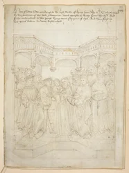 Bawełna Juliusz E. IV, art. 6, „Korowód Beauchamp”, c.1483 (atrament na welinie)