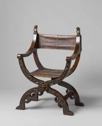 Krzesło składane, ok.1620-50 (orzech)