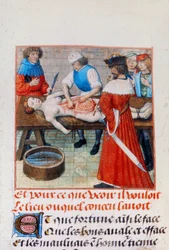 Harl 4425 Nero i jego matka, z „Roman de la Rose”, Brugia, ok. 1490-1500 (welum)