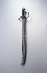 Miecz myśliwski, ok.1700 (stal, drewno i mosiądz)