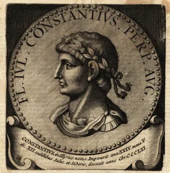 Portret cesarza rzymskiego Konstancjusza II.