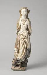 Święta Barbara przez Mistrza Zimnej Wody 1470 (orzech)