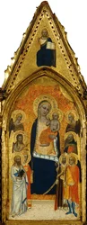Dziewica z Dzieciątkiem między aniołami i sześcioma świętymi