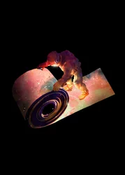 Astronauta przemierza wszechświat