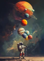 Balony „Planeta astronauty”
