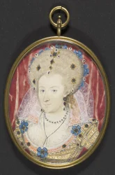 Anna z Danii, ok. 1600 (gwasz na welinie nałożony na karton)