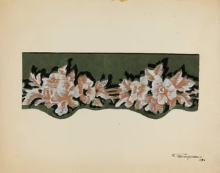Obramowanie z papieru ściennego, 1936.