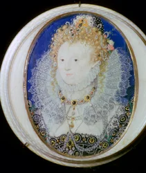 Współczesny miniaturowy portret Elżbiety I Anglii