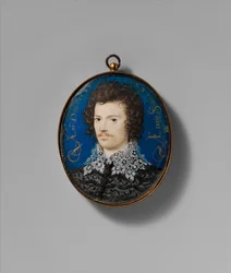 Portret młodzieńca, 1588 (welin ułożony na kartonie)