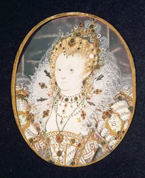 Królowa Elżbieta I, ok. 1595-1600 (wc na welonie)