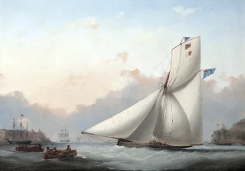 Jacht Cutter w Plymouth Sound