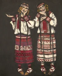 Projekt kostiumu do baletu Święto wiosny I. Strawińskiego, 1930
