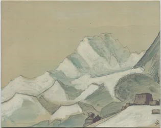 Himalaje za chmurami, szkic, 1933