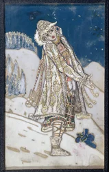 Projekt kostiumu do sztuki La demoiselle des neiges Aleksandra Ostrovskiego (1823-1886). (Projekt kostiumu do sztuki teatralnej Snow Maiden, autorstwa A. Ostrovsky
