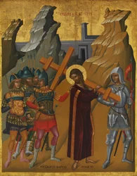 Chrystus dźwigający krzyż.