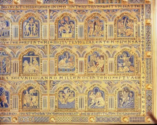Ołtarz Verdun, przedstawiający sceny biblijne, 1181 (szkliwo emaliowane) (prawa część środkowego panelu) (inne panele zob. 146819, 146820 i 146822)