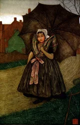 Holenderka w deszczu (pastel na papierze)