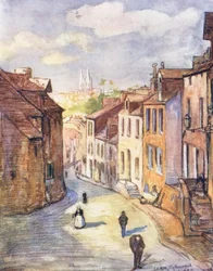 St Lo (kolorowa litografia)