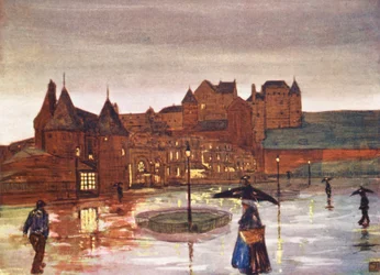 Brama, Dieppe (kolorowa litografia)