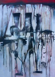 Abstrakcyjne figury Red Dot