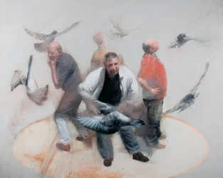 Kontrolery lotu, 2012 (olej na płótnie)