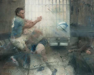 Tackling, 2016 (olej na płótnie)