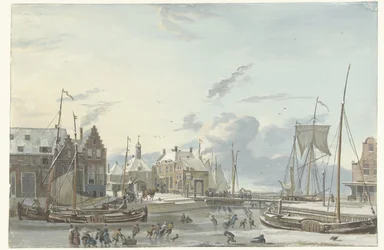 Zimowy widok w Harlingen