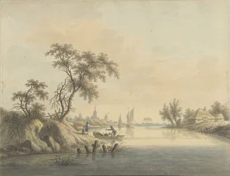 Widok wsi Elst aan de Maas
