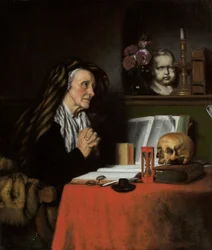 Stara kobieta modląca się, około 1655