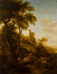 Krajobraz pasterski, ok. 1640-83 (olej na desce)
