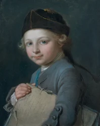 Portret młodego chłopca z teczką