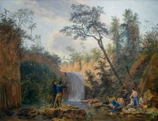 Francuska wyprawa botaniczna do Ameryki, olej na płótnie Nicolasa-Didiera Bogueta (1755-1839)
